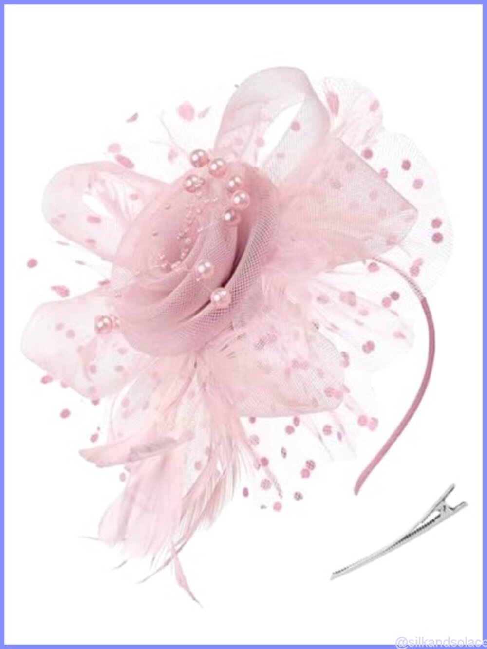 Womens Floral Fascinator Headband Tea Party Wedding Derby Hat